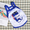 Cooling Dinosaur Mesh Vest Set, XL, Dark Blue - Dog/Cat Clothes