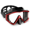 DM600 Silica Gel Diving Mask Swimming Goggles Diving Equipment for Adults (Red + Black)