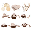 10pcs/set Wooden Christmas Tree Pendants Hand-painted Decorative DIY Wood Chips(Random Style)