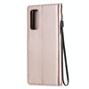 For Samsung Galaxy S20 FE Cat Bee Embossing Pattern Shockproof Horizontal Flip Leather Case with Holder & Card Slots & Wallet(Rose Gold)