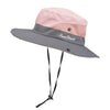 9002 Summer Women Outdoor Sun Hats Fisherman Hat With Ponytail Hole(Two-color Children Pink)