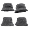 Washed Solid Bucket Hat Versatile Hip Hop Street Hat, Size: Free Code(Black)