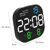 6633 LED Screen Digital Display Timing Desktop Alarm Clock Living Room Hanging Clock(Orange Light)