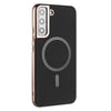 For Samsung Galaxy S24 FE 5G Solid Color Plating MagSafe Full Coverage Phone Case(Black)
