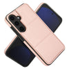 For Samsung Galaxy S25+ 5G Tri-fold Holder Leather Phone Case with Card Slot(Rose Gold)