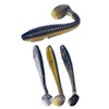 5.5cm 10pcs /Pack HENGJIA Spaghetti Worm T-Tail Soft Bait Spiral Fishing Dummy Lures(Color 2)