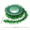 2.8m /Roll Christmas Glitter Striped Ribbon Bow DIY Decorative Ribbon Gift Packaging Ribbon(Green)