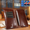 PU Flip Double Phone Card Slot Case, Size:15.7 x 9cm(Brown)