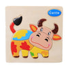 Children Educational Toy Wooden Cartoon Jigsaw Puzzle(Cow)