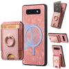 For Samsung Galaxy S10e Retro Splitable Magnetic Stand Card Bag Leather Phone Case(Pink)