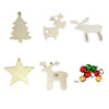 10pcs/set Wooden Christmas Tree Pendants Hand-painted Decorative DIY Wood Chips(Random Style)