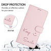 For Samsung Galaxy A26 5G Smile Embossing RFID Leather Phone Case(Pink)