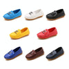 DKF-282 Lightweight Non-slip Dance Bean Shoes Children Leather Shoes, Size: 26(White)