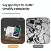 C30 15W 3 in 1 Magnetic Wireless Charger with Night Light(Black)
