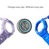 Changing Case Electronic Watch Mini Cartoon Alarm Clock Waterproof Watch(Girl)