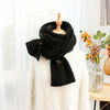 Winter Students All-Match Knitting Thickening Warm Small Fresh Scarf, Size:210 x 40cm(Fawn-Black)
