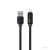 WK WDC-27i Elastic Genuine Silicone 1m 12W USB to 8 Pin Fast Charging Data Cable(Black)