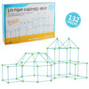132 in 1 DIY Tent Toy Assembling Play House DIY Children Tent Building Toy( Round-Green)