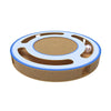 Round Cat Scratching Board, Light Blue, 3 Holes, with Balls