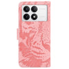 For Redmi K70 / K70 Pro Tiger Embossing Pattern Flip Leather Phone Case(Pink)