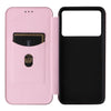 For Redmi K70 Carbon Fiber Texture Flip Leather Phone Case(Pink)