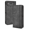 For ASUS ROG Phone 6 / 6 Pro Magnetic Buckle Retro Texture Leather Phone Case(Black)