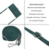 For Samsung Galaxy A36 5G Skin Feel Stripe Pattern Leather Phone Case with Long Lanyard(Green)