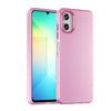 For Samsung Galaxy A06 4G Frosted Translucent TPU Hybrid PC Full Coverage Phone Case(Pink)
