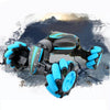 Gesture Sensing Remote Control Twisting Car Light Music Deformation Car Drift Traverse Dance Off-road Stunt Car(Blue)