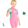 DIVE & SAIL M150656K Children Diving Suit 2.5mm One-piece Warm Swimsuit Short-sleeved Cold-proof Snorkeling Surfing Anti-jellyfish Suit, Size: S(Pink)