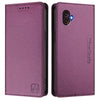 For Samsung Galaxy XCover 6 Pro RC01 Dual-Folded Magnetic Suction RFID Leather Phone Case(Violet)
