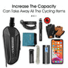 1.8L West Biking Cycling Tail Bag Bicycle Hard Shell Bag Quick Release Bracket Bag Silicone Non-Slip Large Capacity Tail Bag(Black)