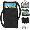 For Huawei MediaPad T5 10.1 EVA Flat Anti Falling Protective Case Shell with Holder(Black)