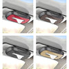 Car Sun Visor Hanging Sunroof Seat Back Tissue Box, Color: Suede Brown
