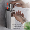 Hotel Stainless Steel Soap Dispenser Home Wall Mounted No Punch Press To Soap Bottle, Style: Square 3 Barrel