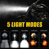 DC9-30V / 6000K / 3000K / 20000LM 5.75 inch Motorcycle Gradient Headlight