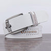 Dandali XX818 Men Fashion Retro Leather Belt Waistband, Length: 110cm (White)