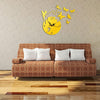 Butterfly Star 3D Acrylic Stereo Living Room Bedroom Decorating Mirror Wall Clock(Gold)