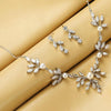 Elegant Simple Bridal Wedding Earrings Zircon Necklace Set(TL72)