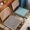 Summer Cattail Woven Cooler Seat Cushion Silk Breathable Chair Cushion, Size: 50x50cm(Blue)