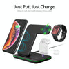 Z5 QI Vertical Magnetic Wireless Charger for Mobile Phones & Apple Watches & AirPods / Xiaomi Redmi AirDots, with Touch Ring Light (White)