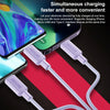 WEKOME WDC-04 Tidal Energy Series 3A USB to 8 Pin+Type-C+Micro USB 3 in 1 Braided Data Cable, Length: 1.2m (Black)