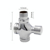 Stool Flush Valve Urinal Delay Valve Hand Press Flush Valve, Style:1 Inch Alloy Large