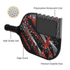 CAMEWIN  Carbon Fiber Pickleball Racket Set Include 2 Paddles+4 Balls+4 Hand Glue+1 Cover Bag(Red)