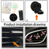 3pcs/set Metal Butterfly Dragonfly Bee Car Air Vent Aromatherapy Decorative Clip(Green)
