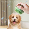Pet Shower Brush with Refillable Gel (Green) - Cat & Dog Grooming