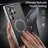 For Samsung Galaxy S25 Ultra 5G MagSafe Magnetic HD Frosted Tempered Glass Holder Phone Case(Silver)