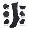 3-speed Temperature Regulation Electric Heating Socks Long Tube Warm Socks Gray