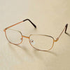 Full Metal Frame Resin Lenses Presbyopic Glasses Reading Glasses +2.00D(Gold)