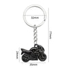 Simulation Cool Motorcycle Keychain Metal Decoration Pendant, Style: X-104 Black